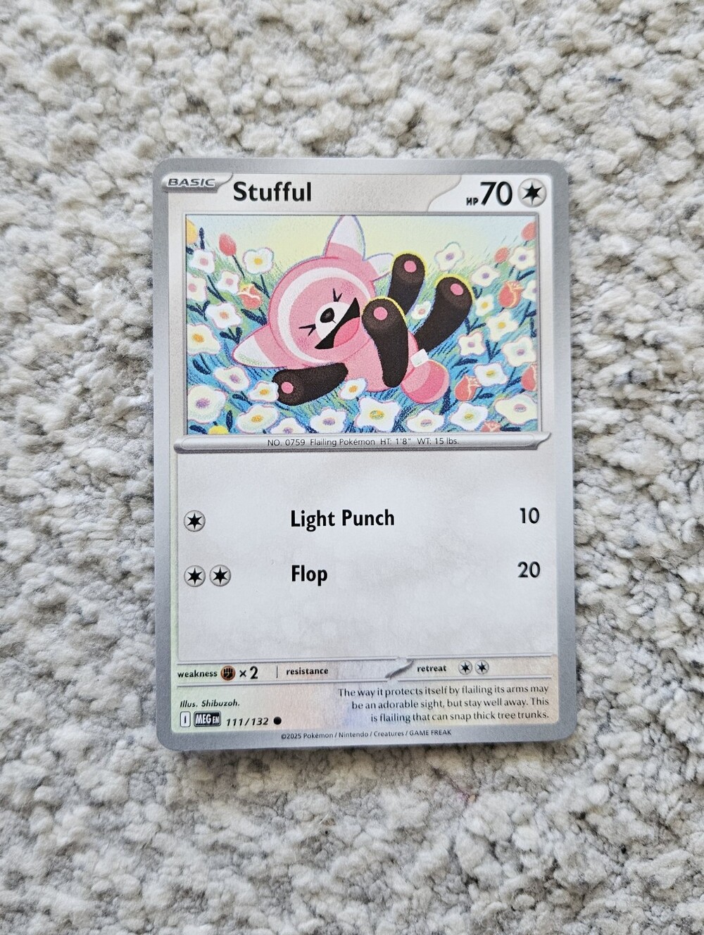POKEMON TCG Card Stufful Mega Evolution 111/132